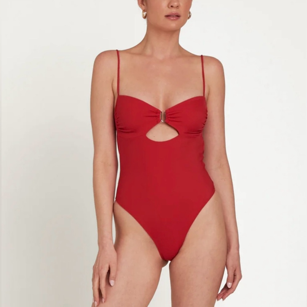 AWAY THAT DAY red bathing suit